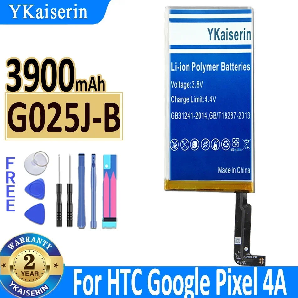 

3900mAh YKaiserin G025J-B For Google Pixel 4A Replacement Bateria