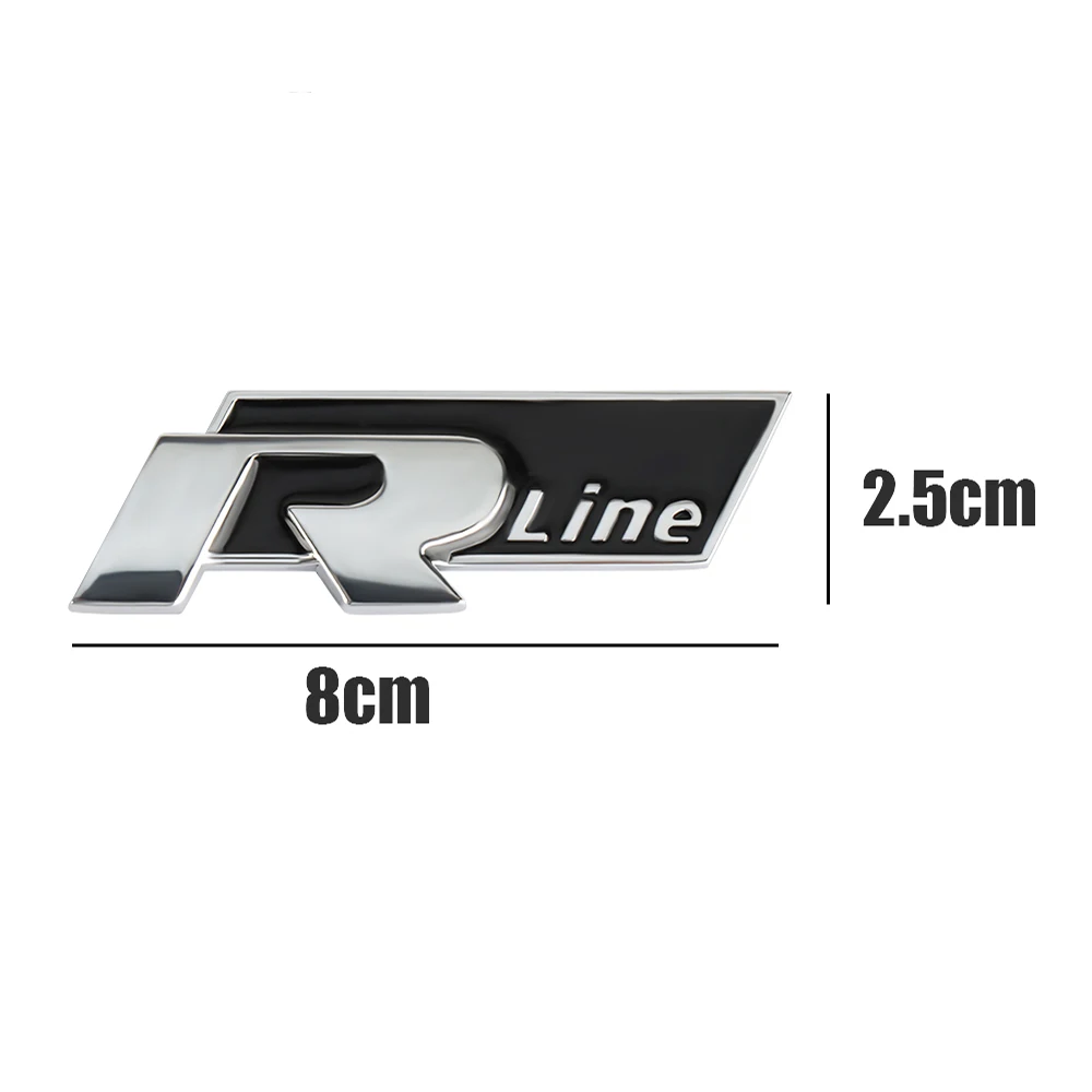 자동차 스타일링 프론트 그릴 배지 장식 R라인 금속 엠블럼, VW 골프 7 5 6 파사트 B6 Mk4 티구안 Mk7 시로코 비틀 투아렉