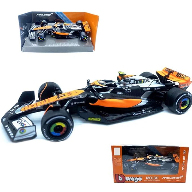 

Bburago 1:43 Mclaren F1 MCL60 2023 #4 Lando Norris #81 Oscar Piastri Alloy Car Die Cast Model Toy Collectible