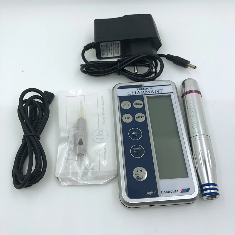 Dermografo Charme Princesse Permanent Makeup Pen Digital Premium Machine Intelligent Control Panel Set for Micropigmentation