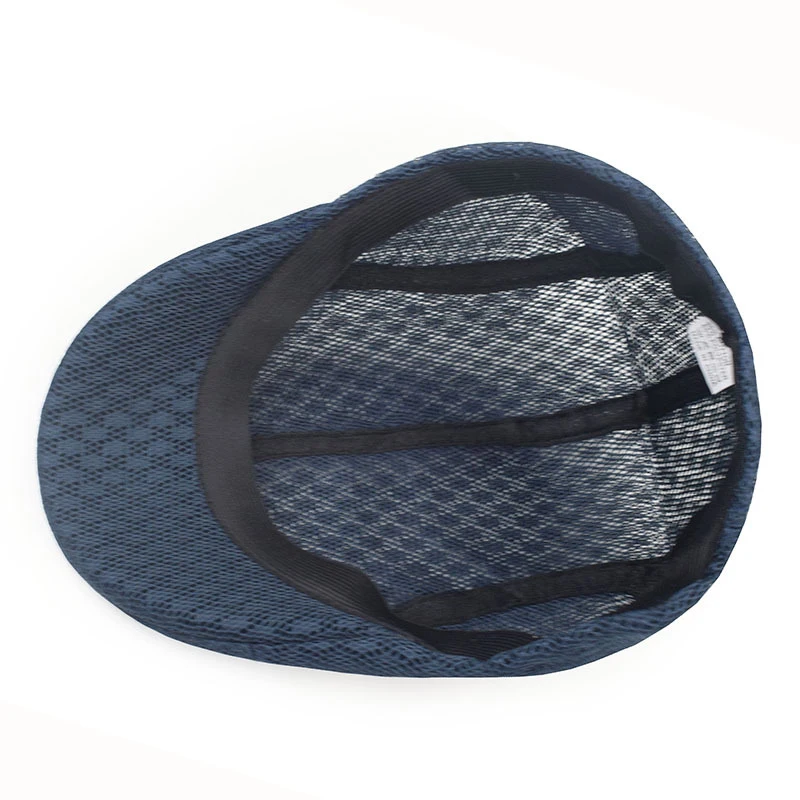 Mesh Hat Men newsboy hat newsboy cap breathable hat beret hat Newsboy Flat Cap Simple Plain Color Mesh Cap Breathable Summer Hunting Driver Golf Beret Hat