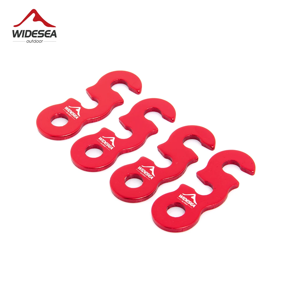 Widesea Adjustable Aluminum Alloy Tent Rope Buckles - Set of 4 Outdoor Camping Accessories