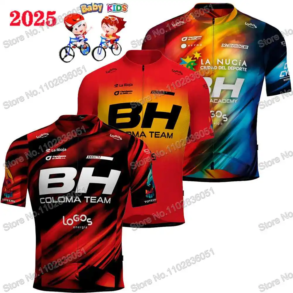 Kids BH Coloma Team Cycling Jersey Set Summer Boy Clothing Children Road Bike Shirt Top Suit Bicycle Pant MTB Uniforms Ropa