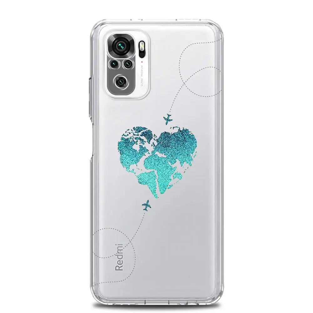 Cartoon World Map Scenery Direction Phone Case Cover
