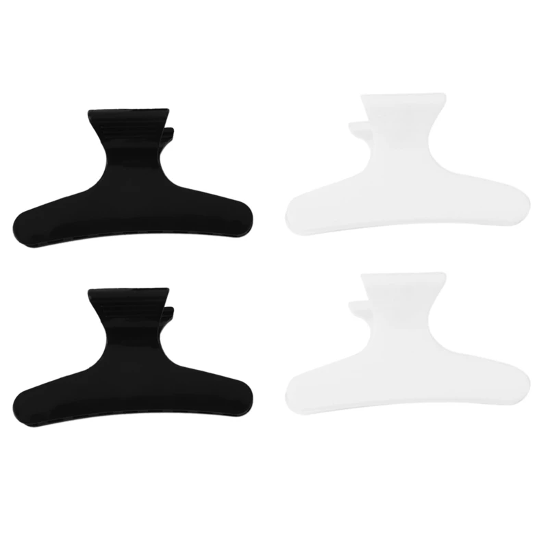 

12PCS Black White Hairdressers Butterfly Style Styling Hair Clamps Clips Claw Clasps Hairdressing Salon Tool