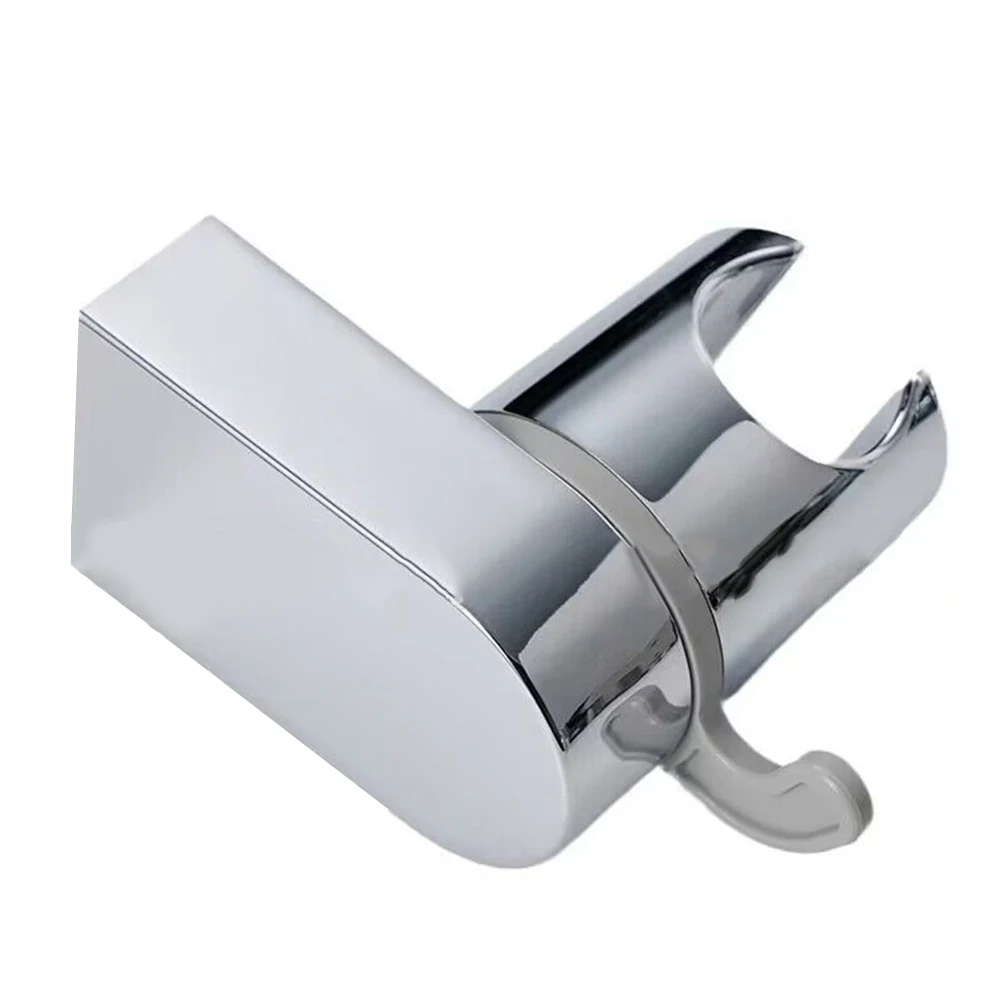 For Handheld Shower Head Wall Mount Bathroom Shower Bracket Solid Chrome Finish Easy Installation Durable ABS Plastic