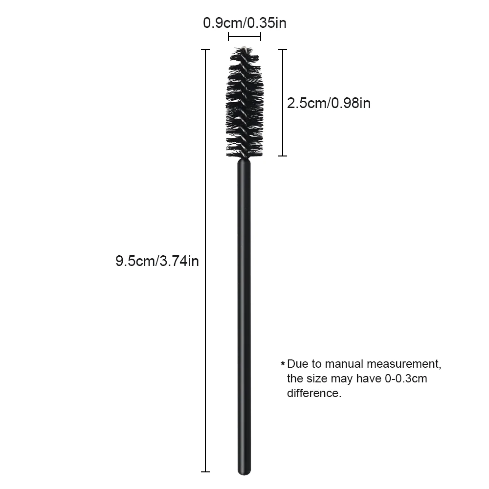 GLAMLASH Premium 50Pcs Disposable Eyelash Extension Cleaning Brush Micro Mascara Wand Lash Eyebrow Brush Applicator Spoolers