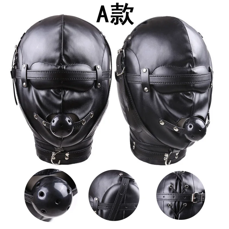 Bondage Maskenhaube Mit Verschließbaren Plüschhandschellen_voghion.com