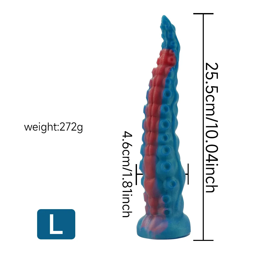 Silicone Space Octopus Anal Plug With Tentacle Whip Unisex Toy_voghion.com