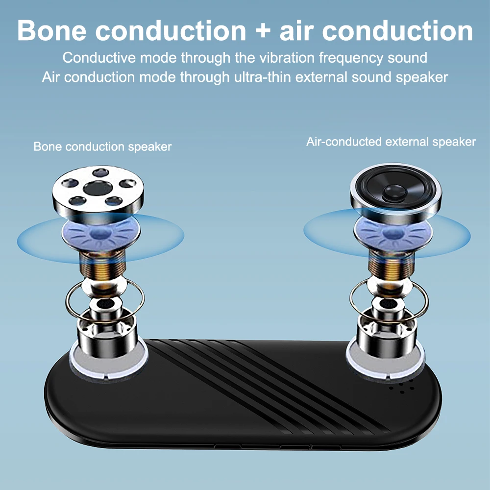 Wireless Bluetooth Speaker Bone Conduction Stereo Subwoofer Soundbar Under Pillow Music Box Built-In White Noise Improve Sleep bluetooth speaker audio speaker bone conduction speaker sound machine