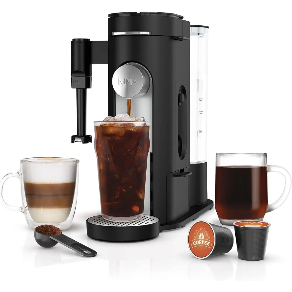 

Ninja PB051 Pods & Grounds Specialty Single-Serve Coffee Maker, K-Cup Pod Compatible, Built-In Milk Frother, 6-oz. Cup to 24-oz