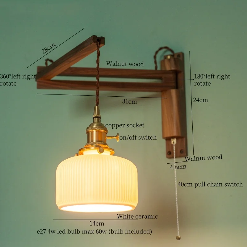 White Ceramic LED Wall Sconce 5