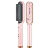 New Fast Heating&Anti-scalding Sweet Cat Hairdressing Flower Shape Straightener Brush Blow Dryer 2 In1 Comb Limited Color 6