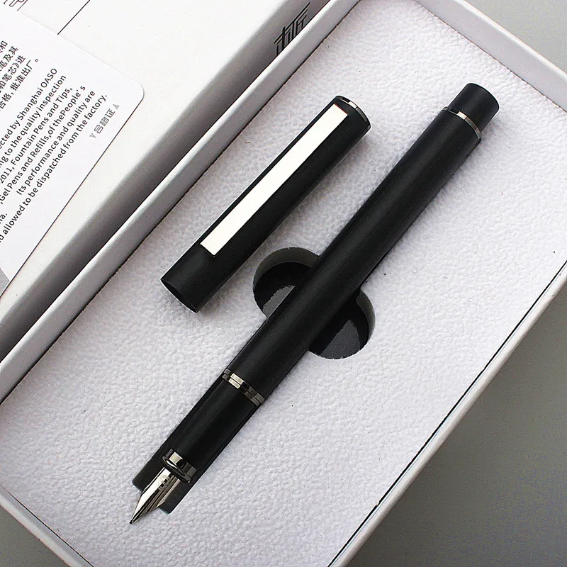 

Yongsheng Series Metal Black Fountain Pen Extra Fine 0.5mm Nib Writing school office business gifts pens