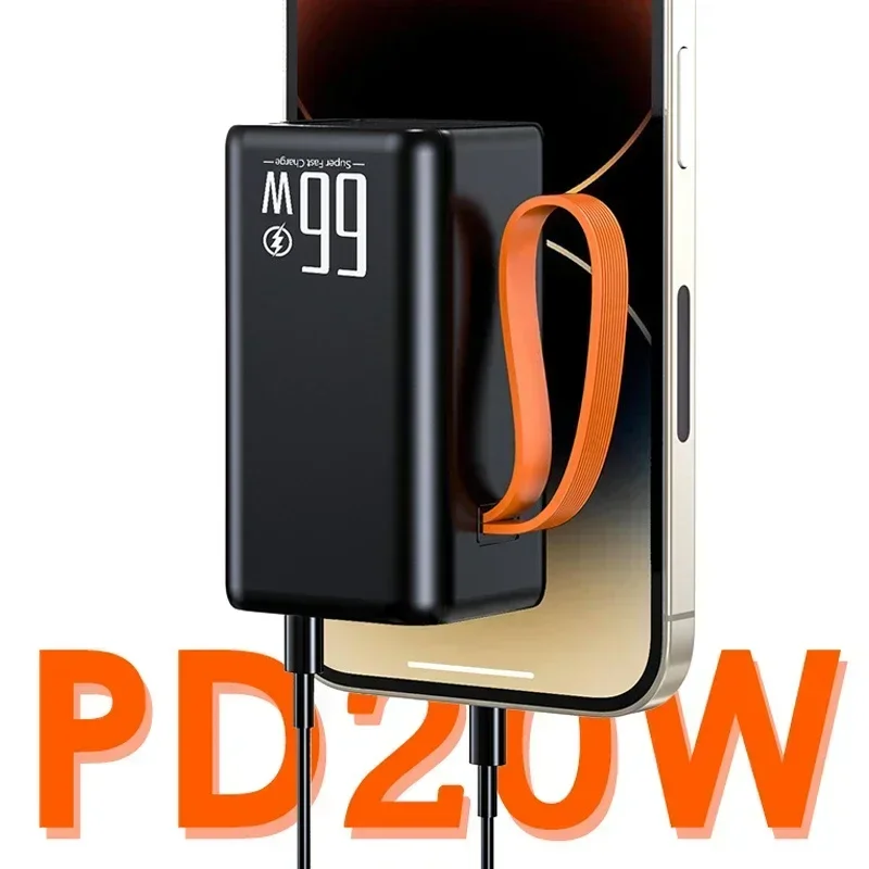 New 20000mAh Power bank Two-Way 66W Fast Charging Mini Power Bank Portable External Battery Charger for Huawei iPhone Xiaomi 4