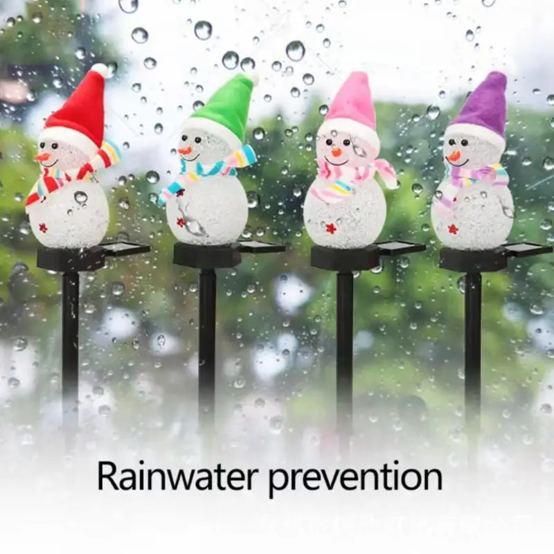 Snowman Yard Stake Solar Powered Snowman Lights Waterproof Solar Christmas Decorations Outdoor Christmas For Garden Patio 2