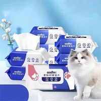 Pet Wipes Ro Pure Water Formula Pet Care Pet Health Care and Cleaning Pet Specific Cleaning Deodorizing Wet Tissue No Wash 3