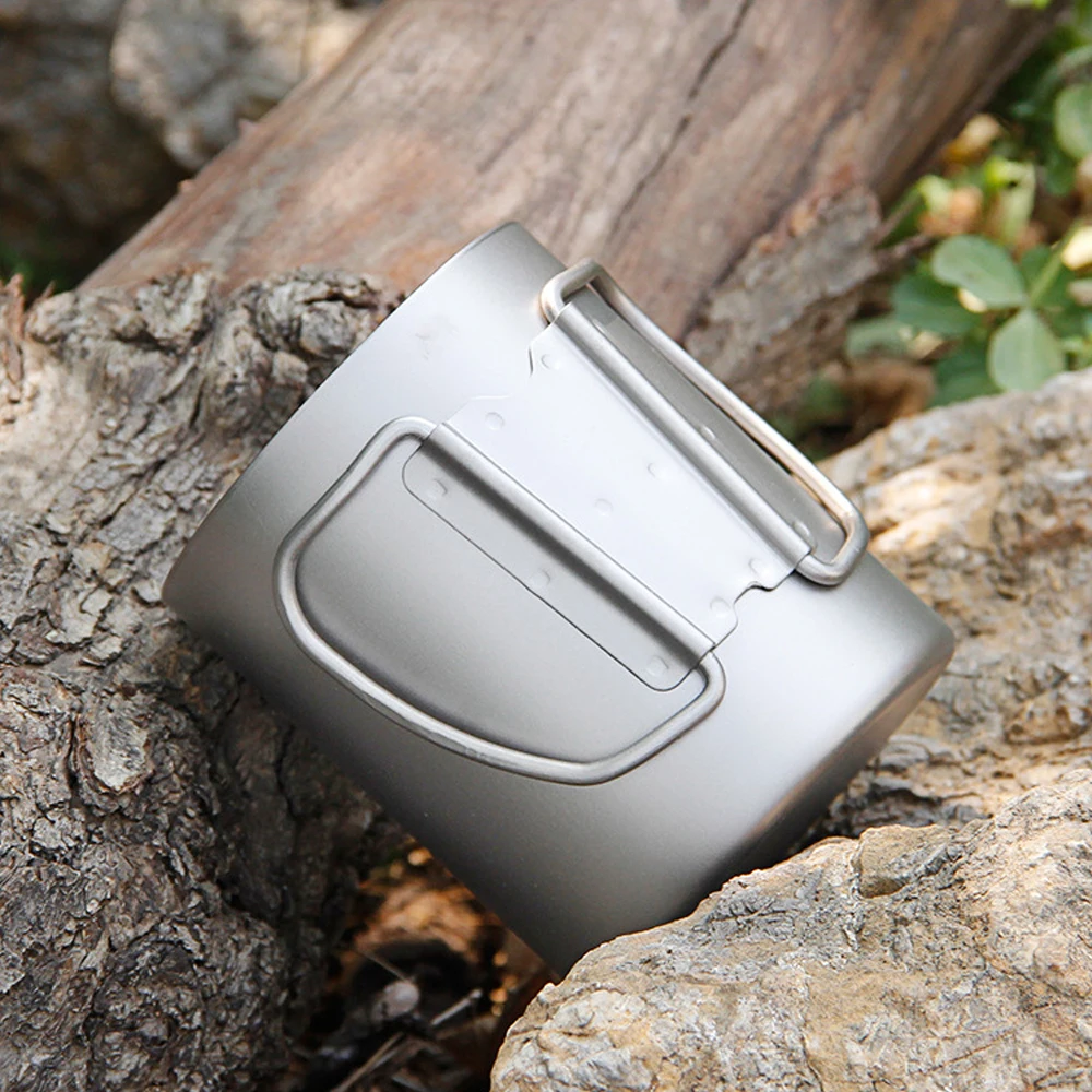 TOMSHOO 220/350/450/600ml Double Wall Titanium Water Cup Coffee Tea Mug for Home Office Outdoor Camping Hiking Backpacking Picni