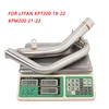 For LFFAN KPT200 19-22 KPM200 21-22 Motorcycle Exhaust Front Link Pipe Escape Link Pipe Connect Tuber Slip On 51MM Stainless