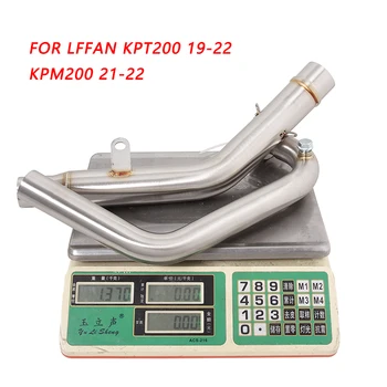 For LFFAN KPT200 19-22 KPM200 21-22 Motorcycle Exhaust Front Link Pipe Escape Link Pipe Connect Tuber Slip On 51MM Stainless