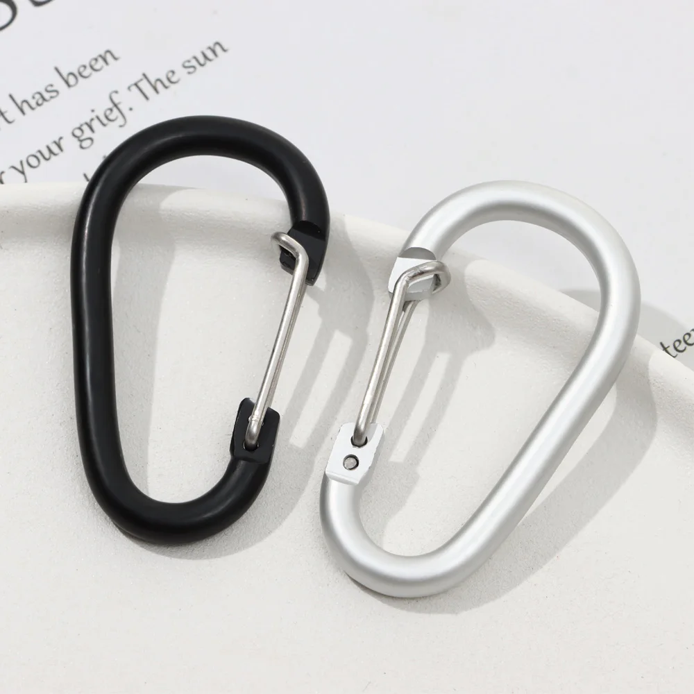 Mini Carabiner Keychain 1Pcs Alluminum Alloy D-ring Buckle Spring Snap Clip Hooks Keychain Carabiner Keys Camping Tools climbing carabiner