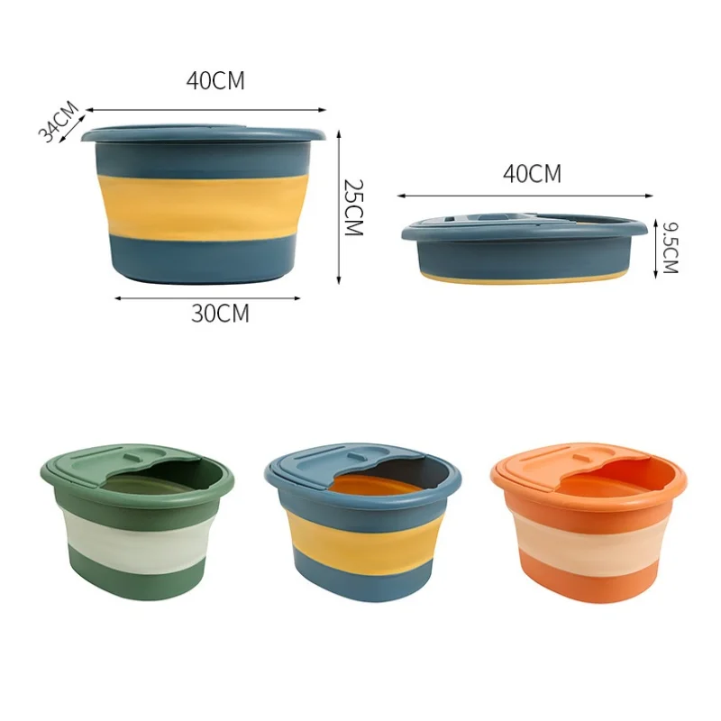 15L Foldable Foot Massage Tub Household Feet Pedicure Detox SPA Bath Bucket Portable Foot Soak Tub Bathtubs Bathroom Products
