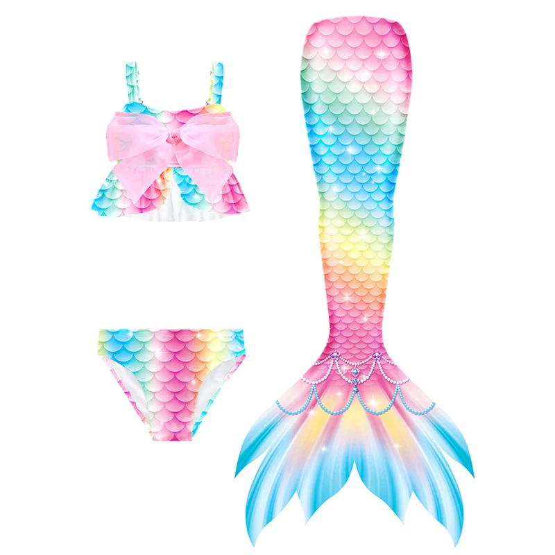 

Grils Merrmaid Tails Summer Fancy Mermaid Costume For Halloween Kids Child Swimming Suit Swimwear Cosplay Clothing Gifts