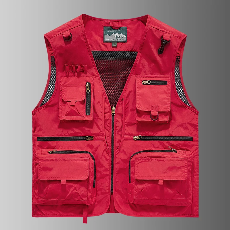 Men's Leisure Vest Tooling Style Multi-Pocket Casual Loose Cooling Fisherman Vest