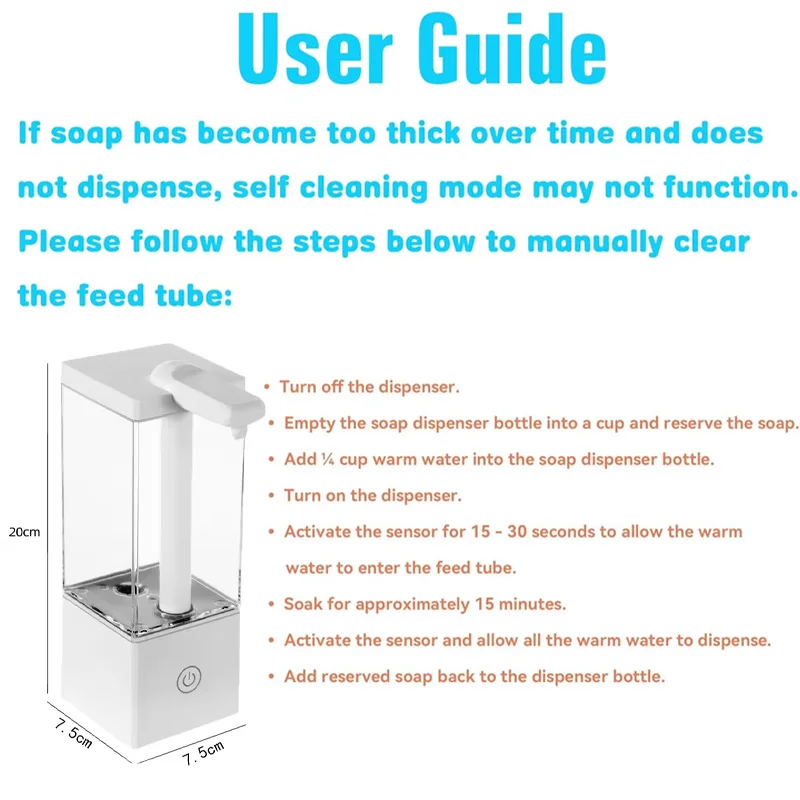 490ml Automatic Liquid Soap Dispensers Recharge Sensor Hand Sanitizer Machine for Kitchen Bathroom Shampoo Shower Gel Detergent