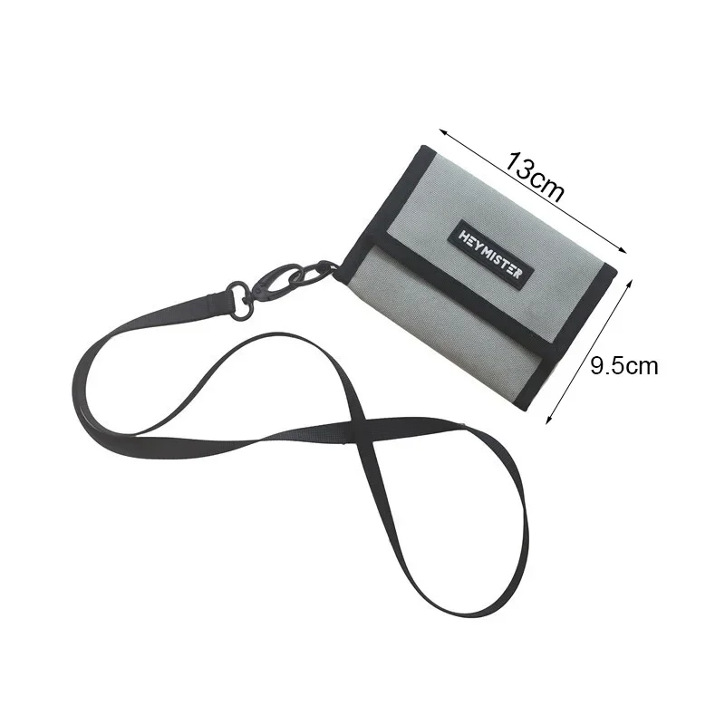 Oxford Trifold Wallets For Shoulder Sling Wallets Youth Men Women Short-style Hasp Card Purse Girls Boys Hasp Card Case Holder