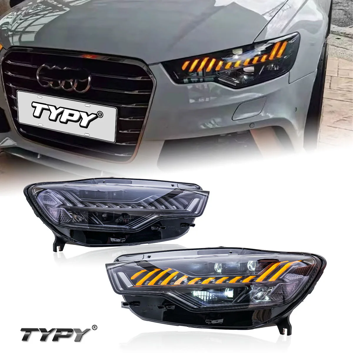 

TYPY Original Wholesale Price Auto Headlight Assembly For Audi A6 2012-2015 Upgrade Modified Dynamic Turn Signal LED Taillight