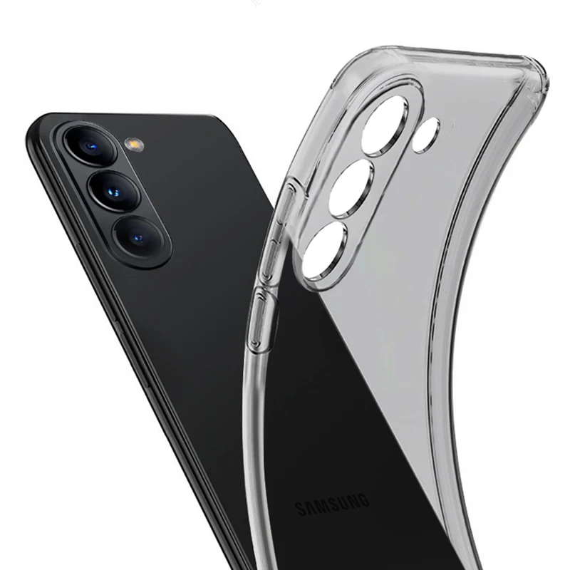 Phone Case Phone Protector Cover Ultra Thin Clear Silicone Case SamSung s galaxy s23 s20 s21 s24 Ultra Plus FE Transparent Solid Color Soft TPU Bumper Case