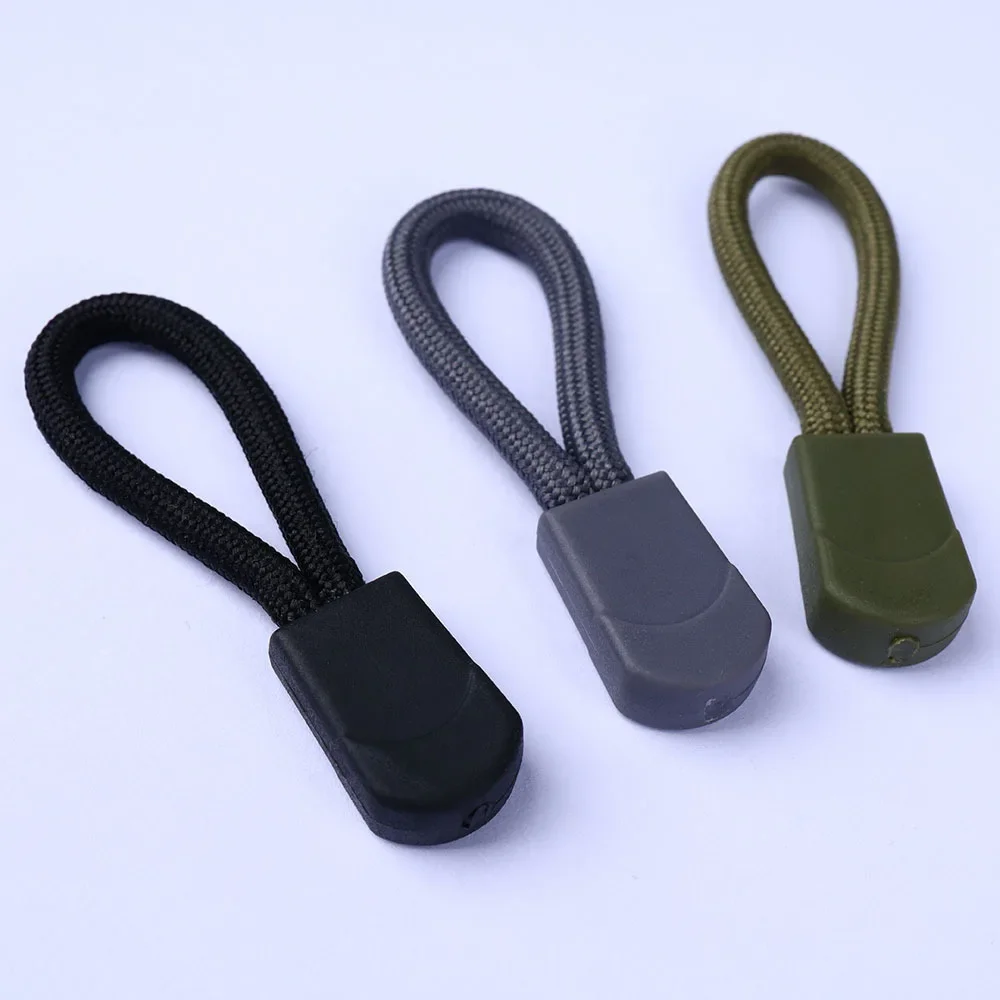 Zipper Pullers Simple Practical Black Slider Zipper Repair Tools Apparel Accessories 10PCS