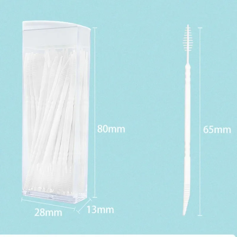 Plastic Toothpick Double Side Tooth Brush 60pcs/box High Toughness Polypropylene Toothpick Household Ktichen Accessories