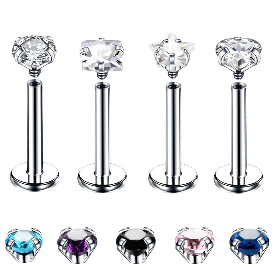 Stainless Steel Lip Labret Piercing 16g piercing jewelry body piercing earrings ear piercing jewelry metal jewelry body piercing jewelry body jewelry