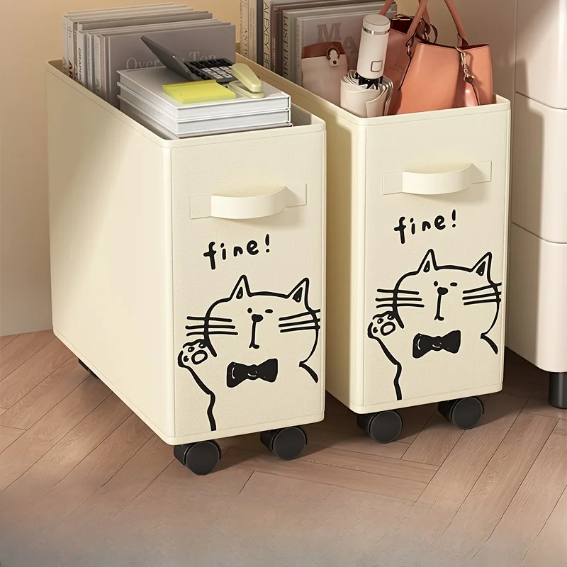 Carrello Portaoggetti Pieghevole Sotto Scrivania - immagine 3