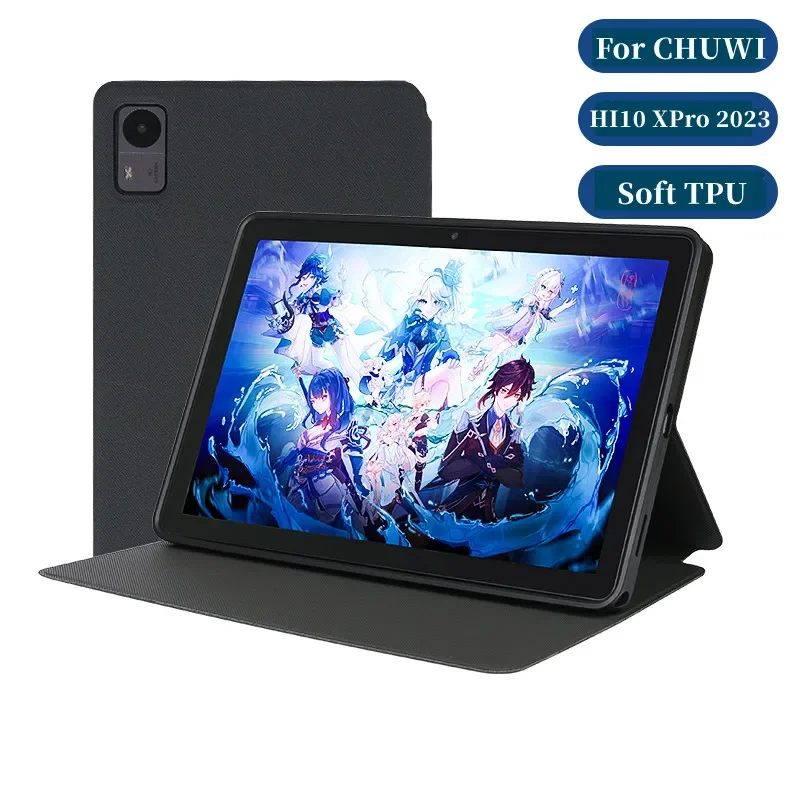 Tablet Case Ultra Thin Three Fold Stand For Chuwi Hi10 XPro 10.1inch Soft TPU Drop Resistance