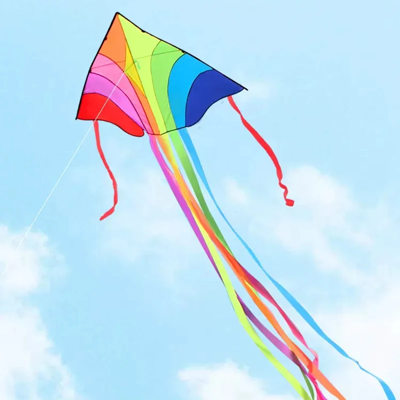 YongJian Kite Flying Rainbow Delta Kite for Kids & Adults 328 ft String Extremely Easy to Fly