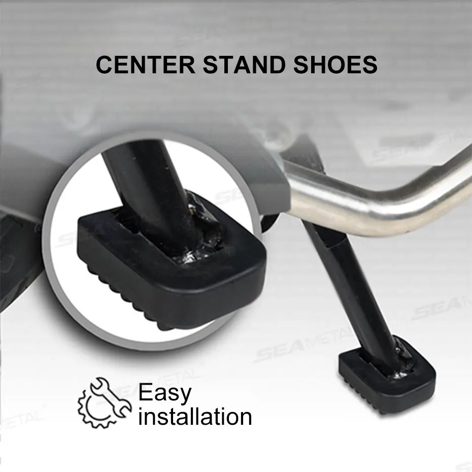 SEAMETAL Motorrad Fußstütze Pad Weiche Gummi Pad Für Roller Grundplatte Anti-rutsch Pads Motorrad Basis Halterung Verlängerung Fuß – Detail 6