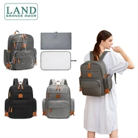 LAND Mommy Diaper Bags Baby Large Capacity Travel Nappy  Backpacks Mat Convenient Nursing insulation Bags for Mom Daddy MPB14 1