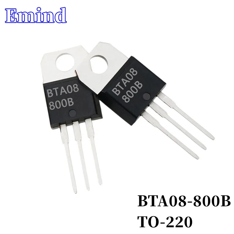 

5Pcs BTA08-800B BTA08 Thyristor TO-220 8A/800V DIP Triac Large Chip