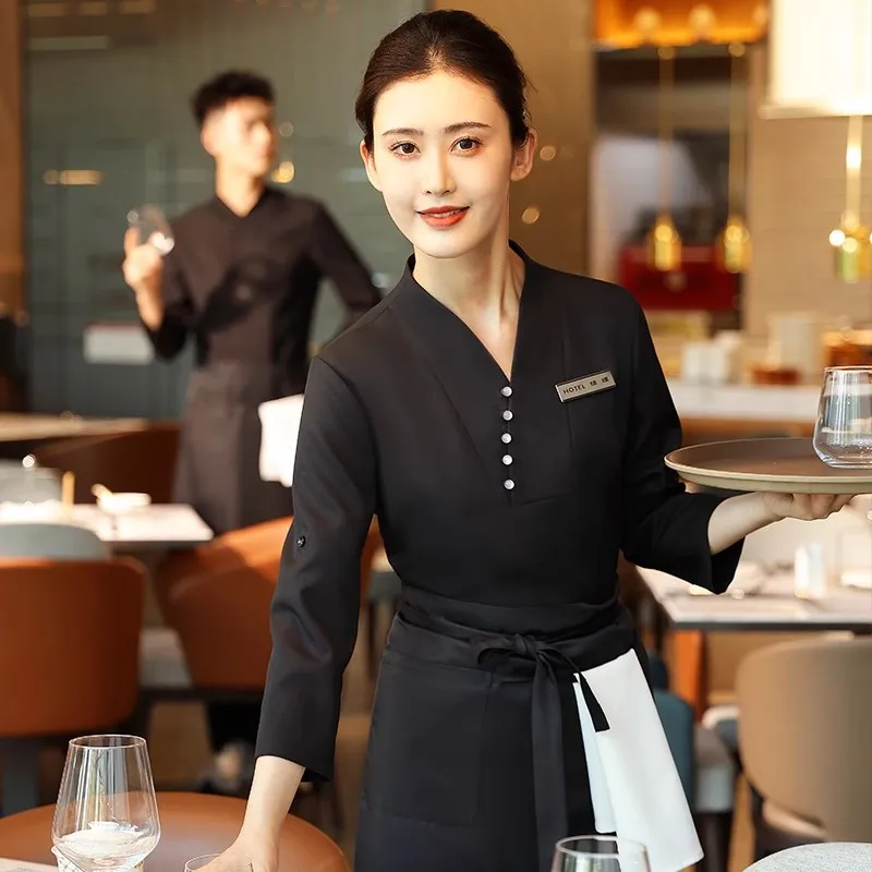 chinese-restaurant-waiter-work-clothes-long-sleeved-catering-hotpot-staffs-working-uniform-hotel-waitress-workwear-wholesales