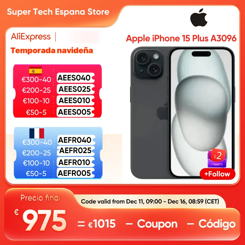 2023 Nuovo Apple Iphone 15 Plus A3096 Dual Sim Apple A16 Bionic 128Gb / 256Gb / 512Gb Rom 6.7 ''Super Retina Xdr Oled Display Nfc