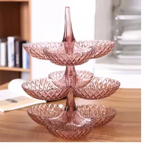 Creative European-style multilayer stacked Fruit nuts Candy Plate Cake Stand Home Party Dessert Storage Rack Festival Supplies