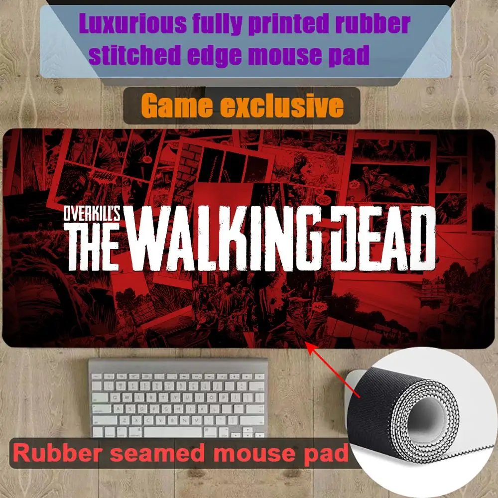 

T-The Walking Dead-D Mouse Pad Gamer Gaming Rubber Seamed Mouse Pad Accessories Desk Keyboard Pad Computer Laptop