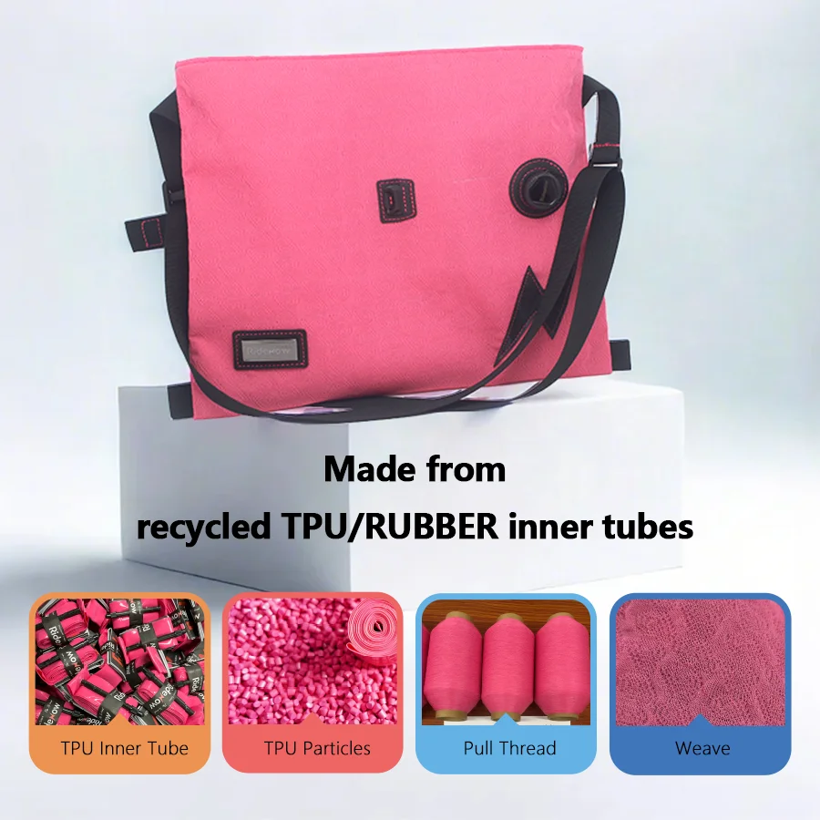 RideNow 재활용 재료 사이클링 Musette 가방 자전거 보관함 외부 다기능 라이딩 숄더 백 자전거 액세서리