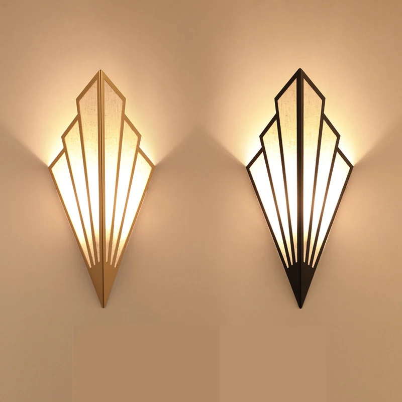 

ZK40 LED Wall Light Corridor Aisle Staircase Light Bedroom Hotel Bedside Wall Light Creative Indoor Fan-shaped Wall Light