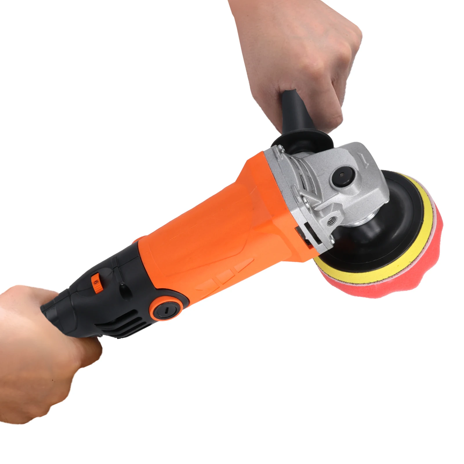 Podofo 1200W 8800RPM Autopolierer Elektrische Poliermaschine für Fahrzeuge und Möbel mit 14 Schwammrädern – Detail 9