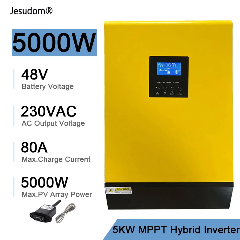 2 Onduleurs hybride 10KVA 48V MPPT 80A + 2 kits de communication