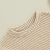 Autumn Winter Fashion Mommy and Me Matching Sweaters Solid Color Ribbed Long Sleeve Round Neck Chunky Knit Tops 5